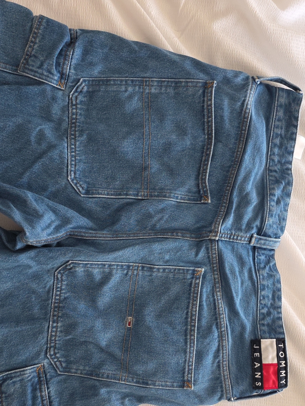 Tommy Jeans Blue Cargo Denim Pants - Picture 2 of 4